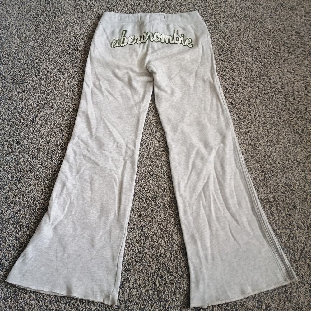 Abercrombie Vintage Y2K Flared Embroidered Sweatpants Medium Preppy Bootcut